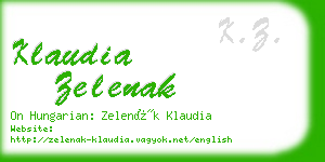 klaudia zelenak business card